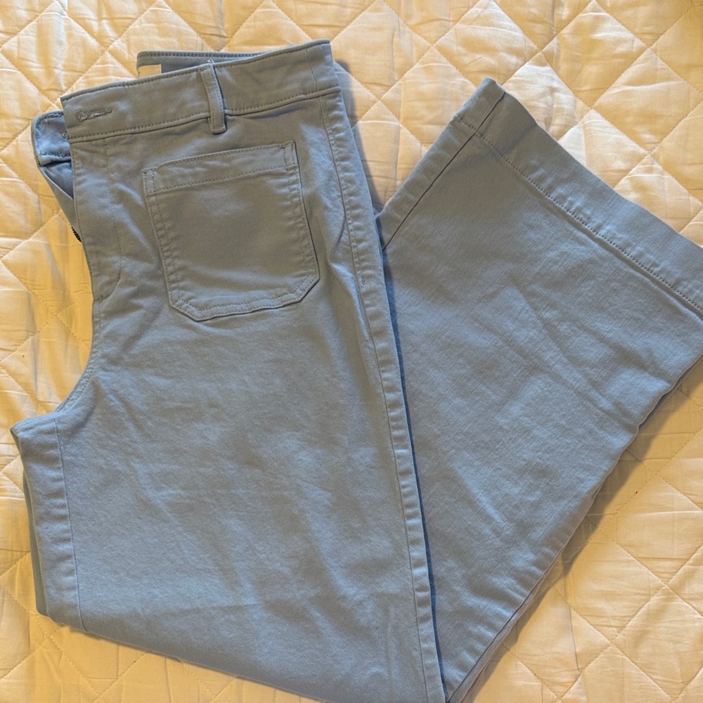 LOFT Palmer Light Blue Wide Leg Pants